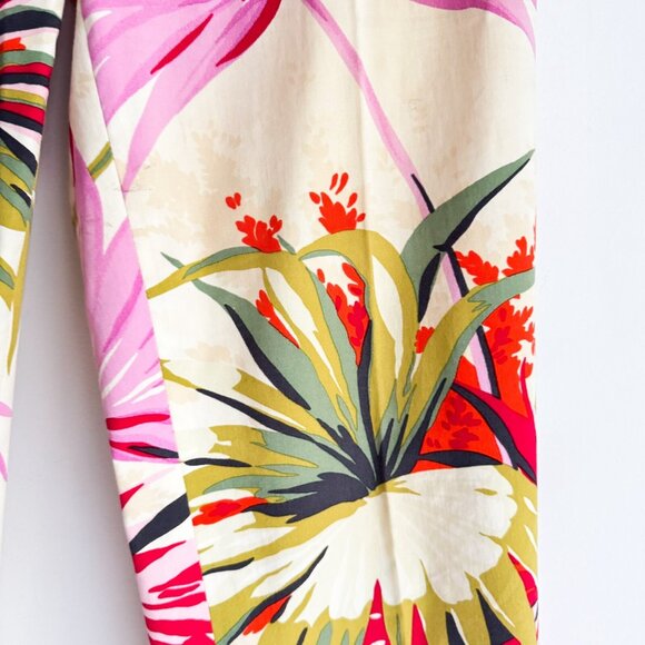 Etro Tropical Print Slim Fit Classic Vacation Miami Theme Pants 40/S - Picture 5 of 6